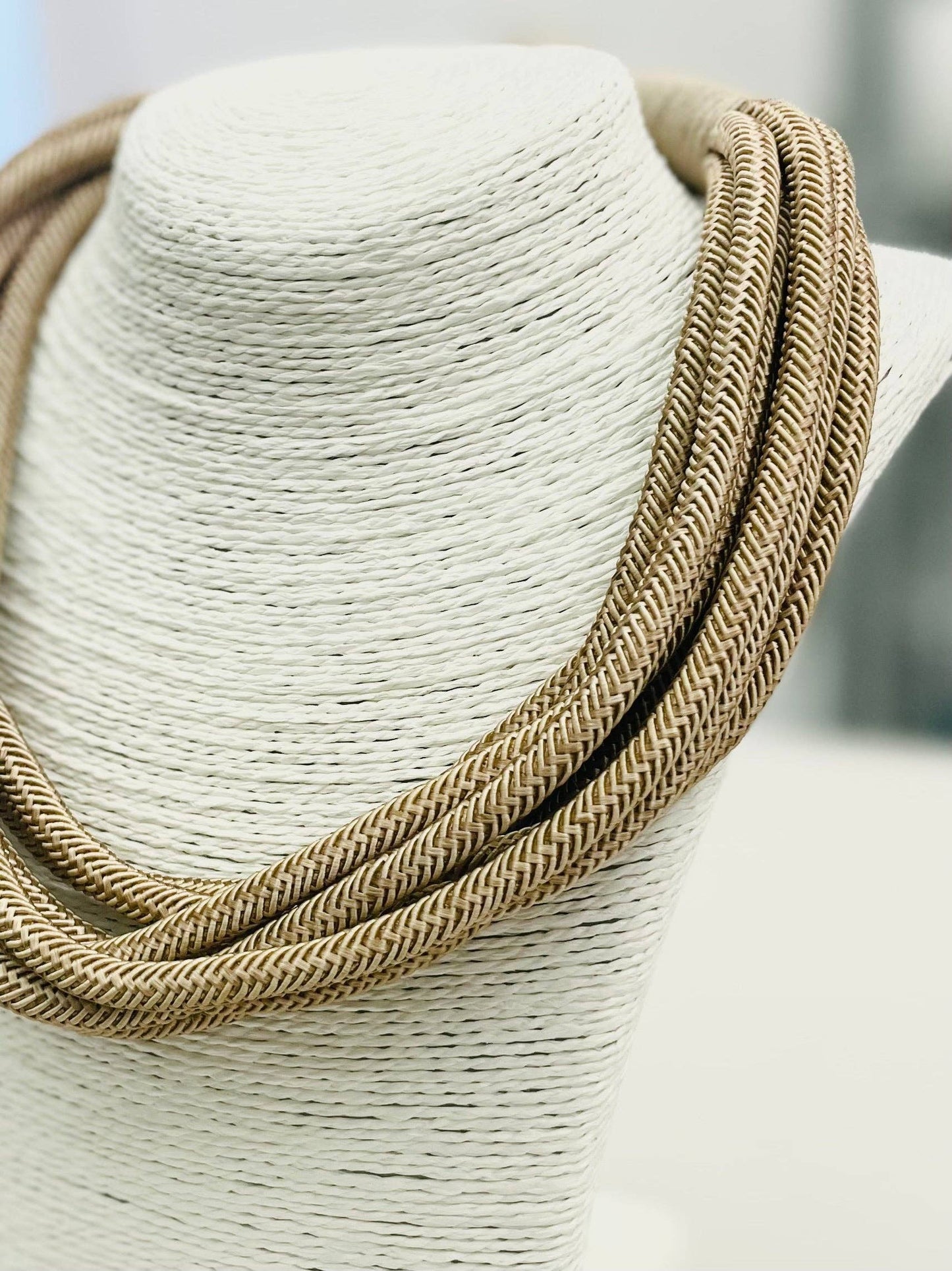 "Original" Slub 8-strand (caramel) Necklace