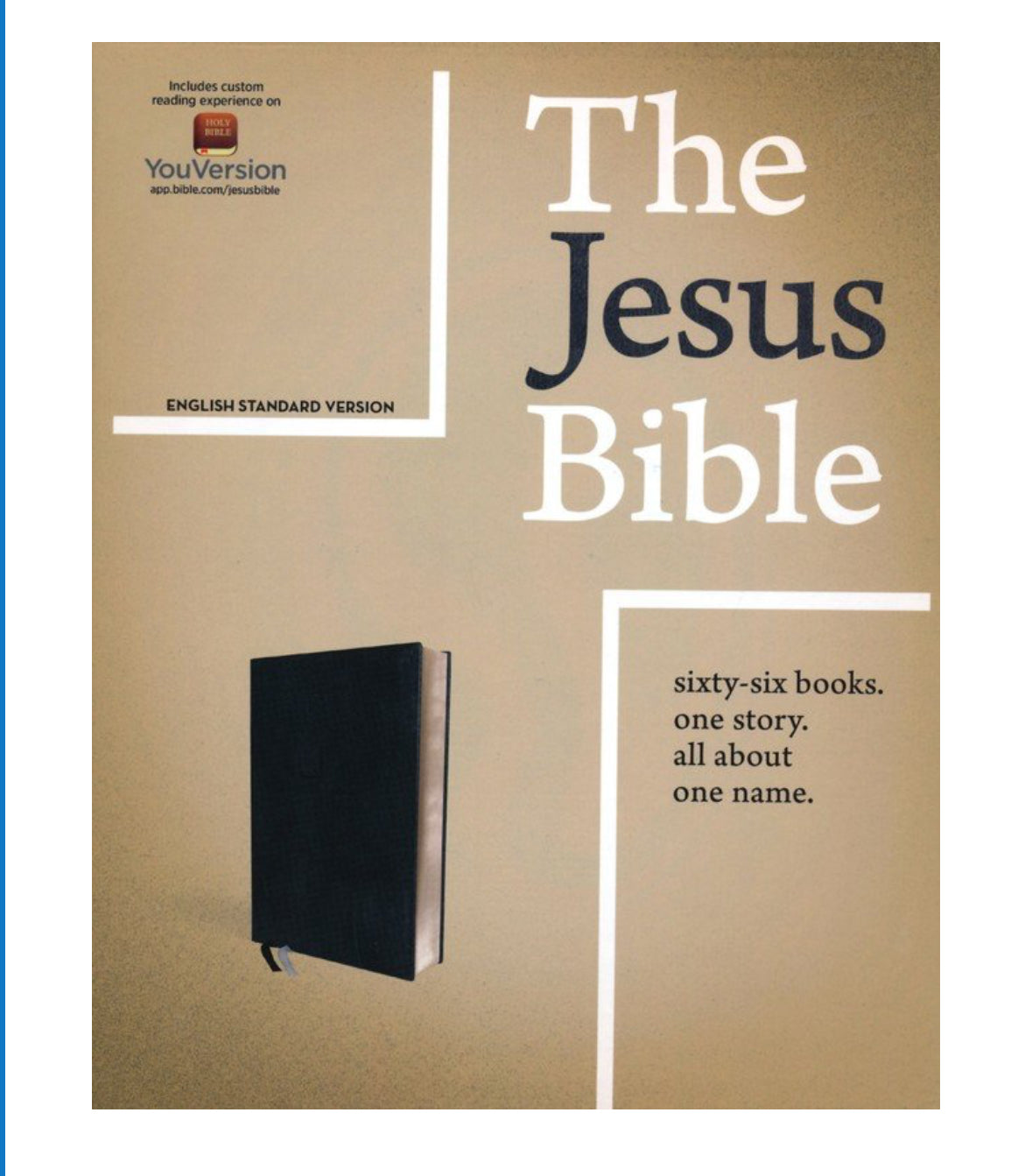 The Jesus Bible, ESV, Black, Leathersoft