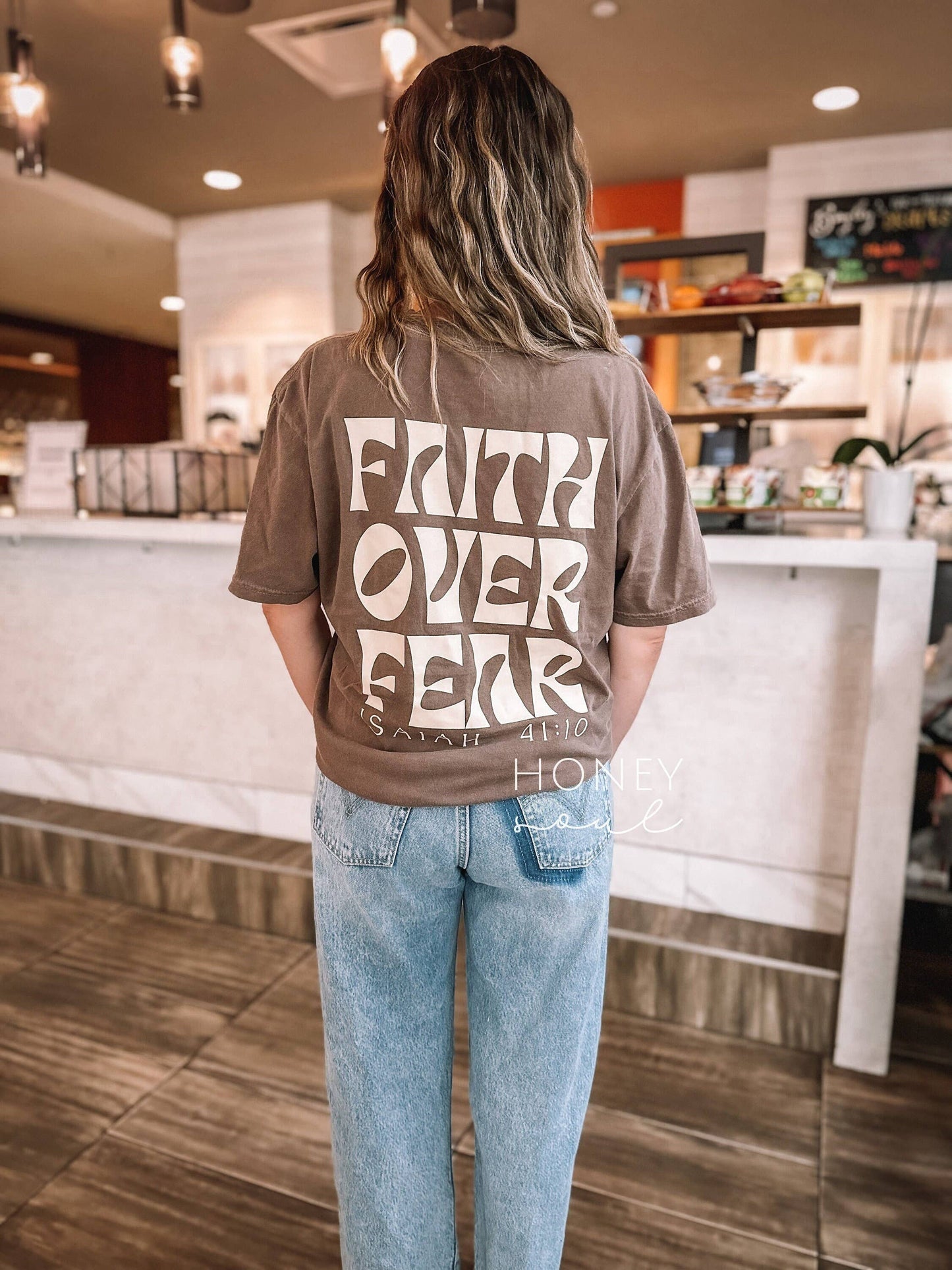 Faith Over Fear Graphic Shirt- Yam