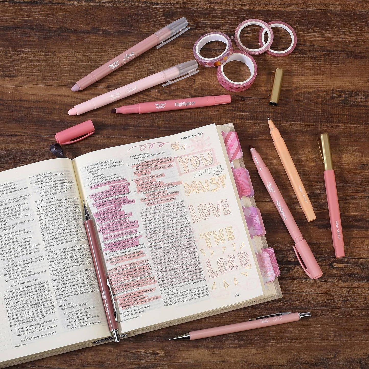 Mr. Pen Pink Bible Journaling Kit