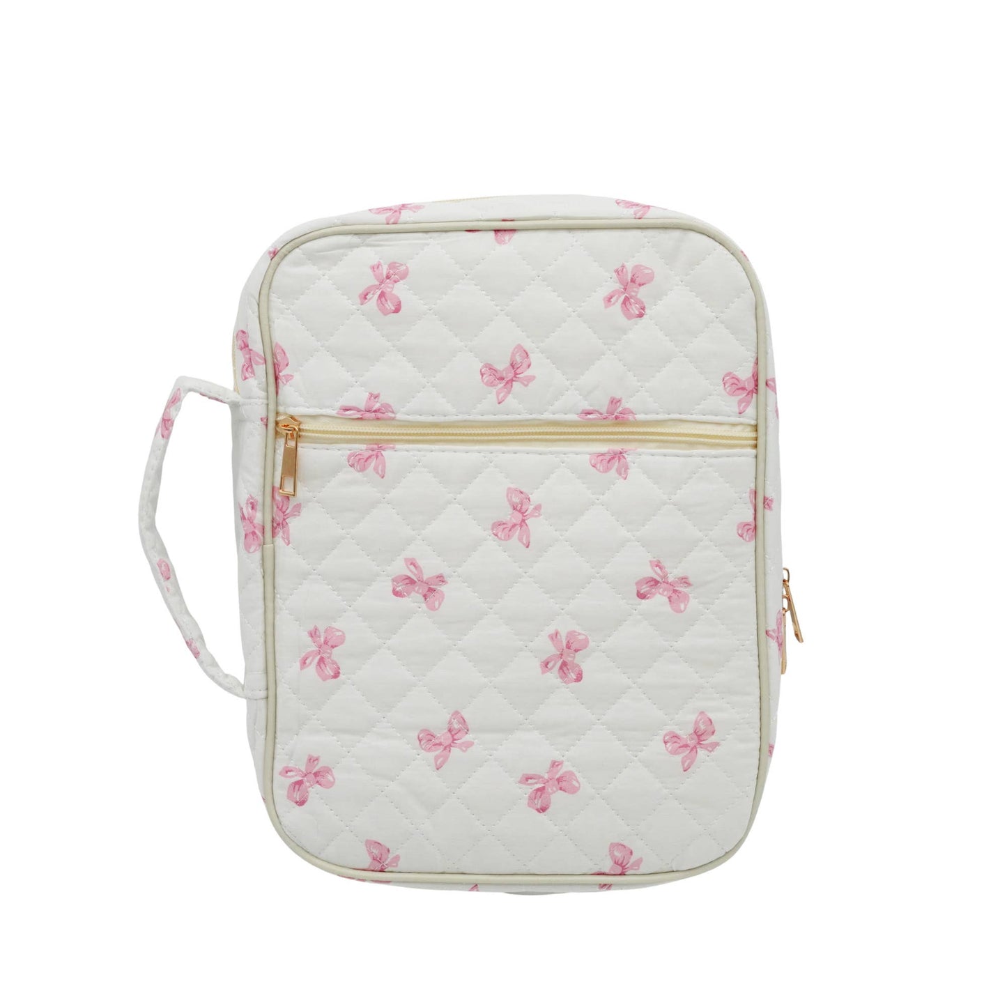 Quilted Bible Case for Women- Pink Bow