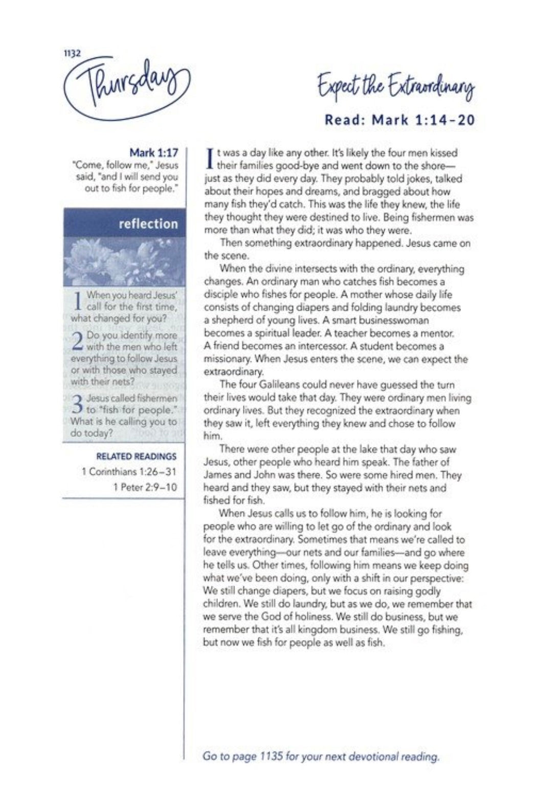 NIV Women's Devotional Bible, Comfort Print-soft leather look, navy