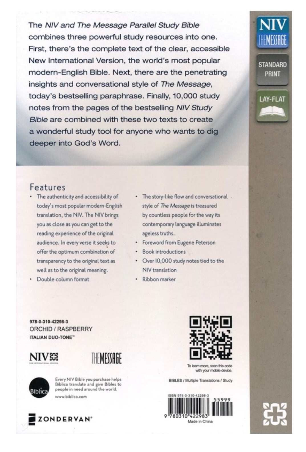 NIV & The Message Parallel Study Bible