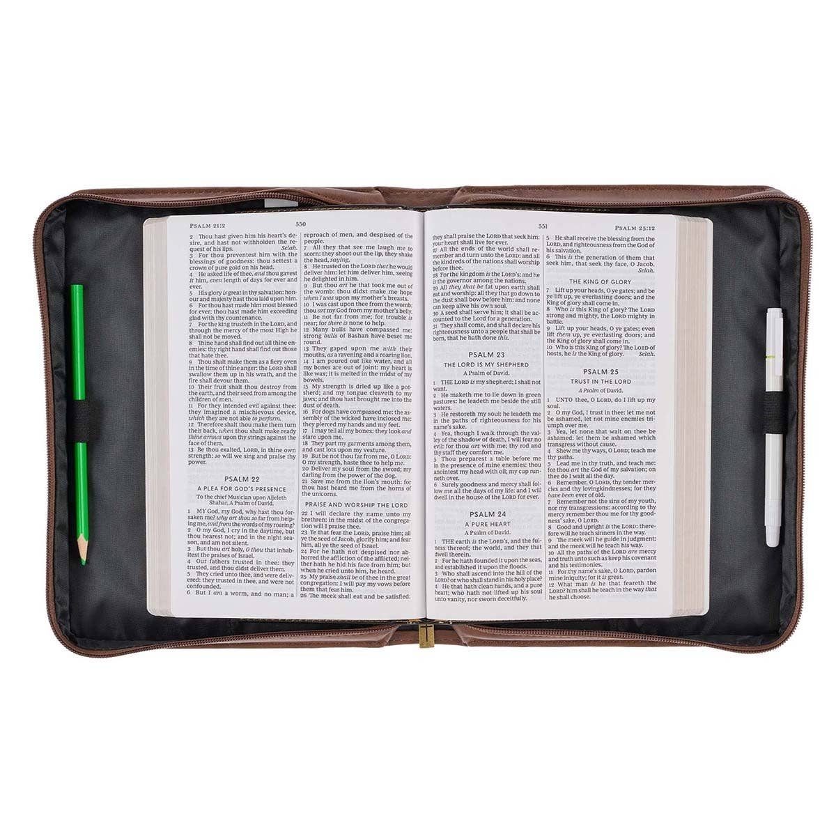 Bible Cover Classic Brown Wings Like Eagles Isa. 40:31
