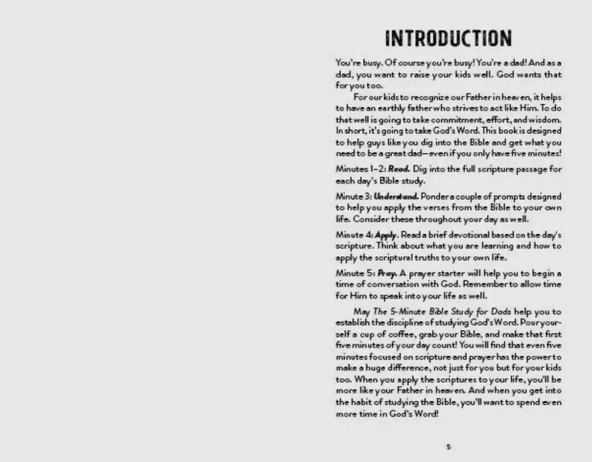 The 5-Minute Bible Study for Dads