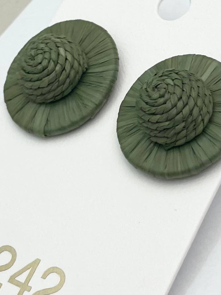 Earring - The Zadie Stud (sage green)