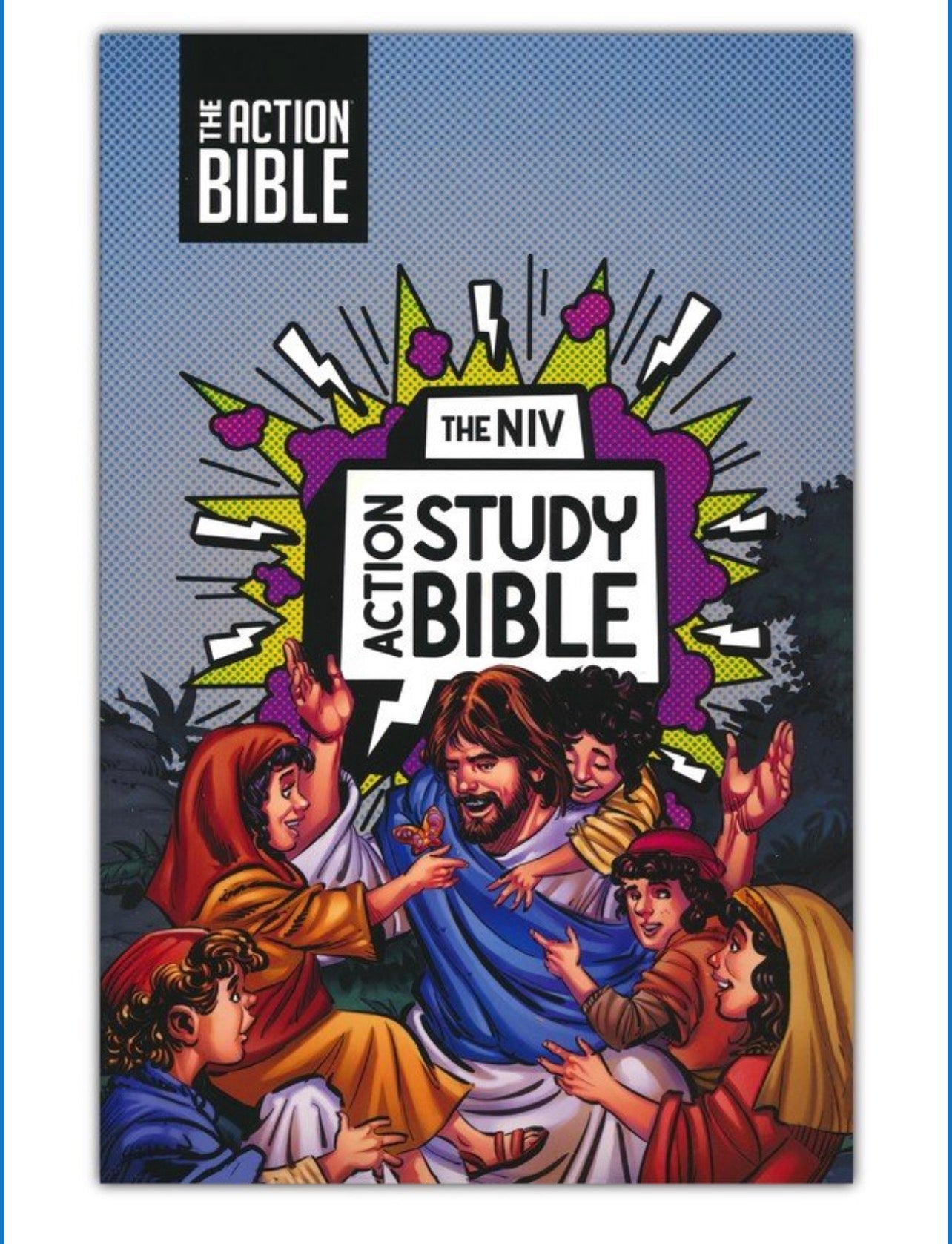 NIV Action Study Bible--soft leather-look, gray