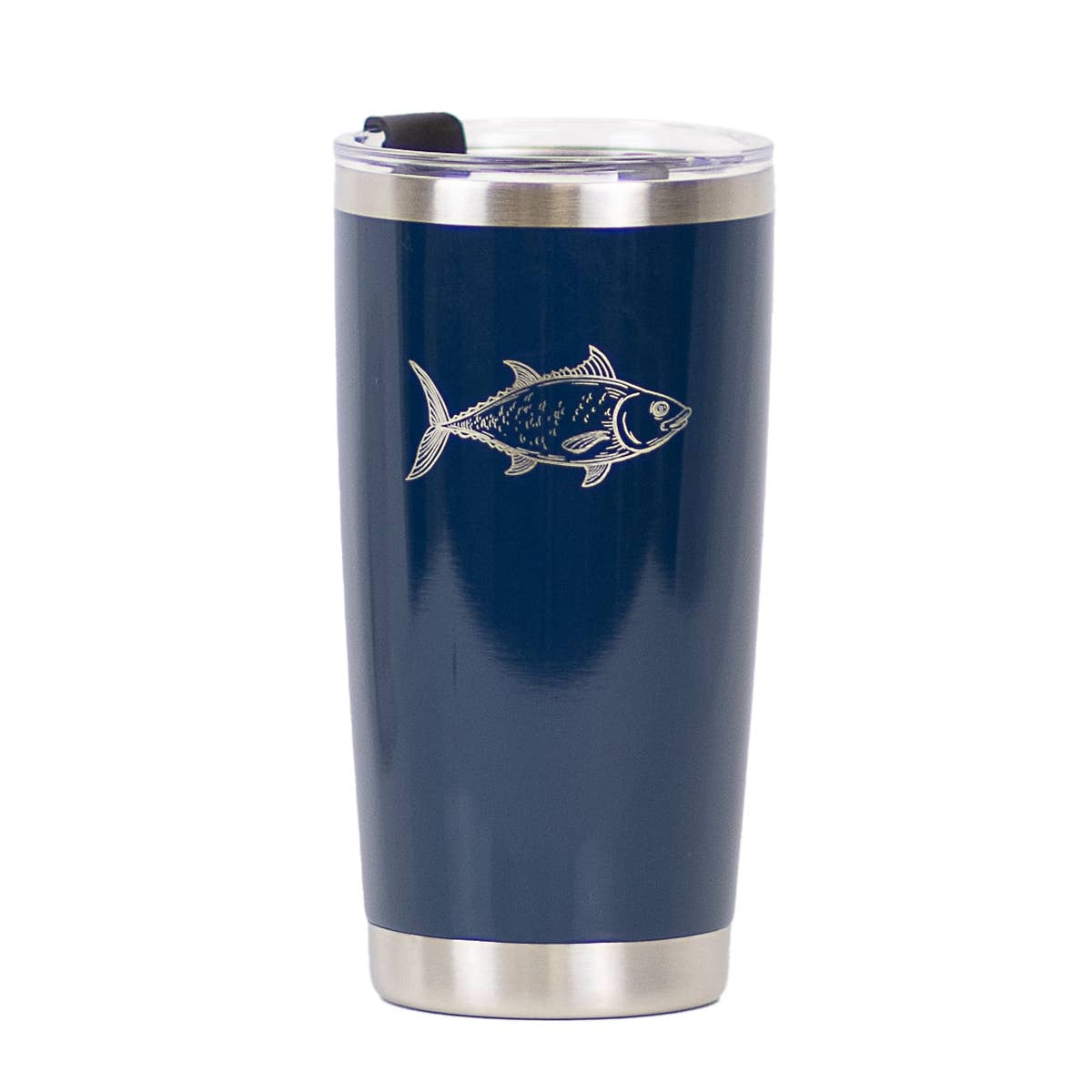 Fish Etched Tumbler Royal/Stainless 20oz.