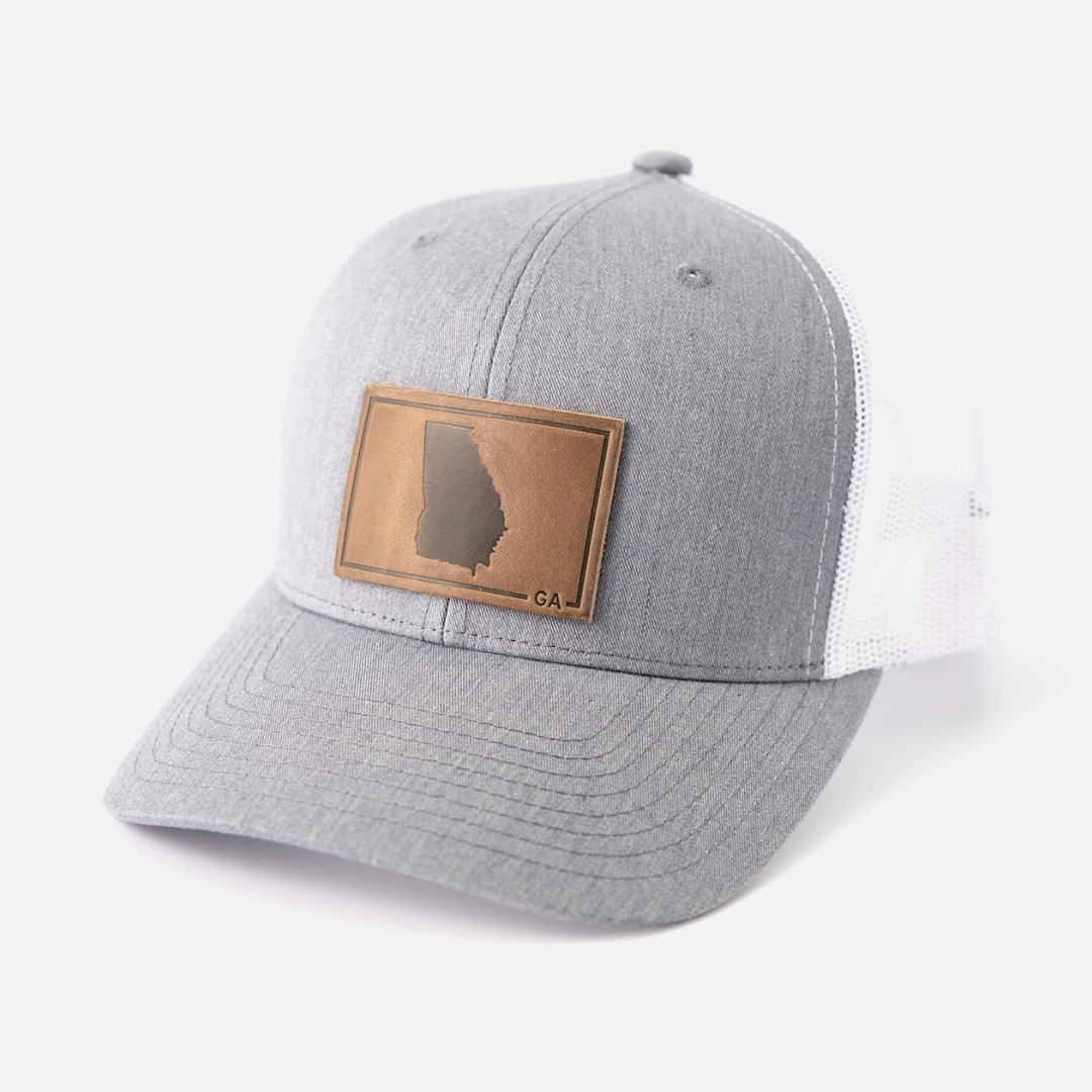 Georgia Silhouette Hat | Leather Patch Trucker Hat