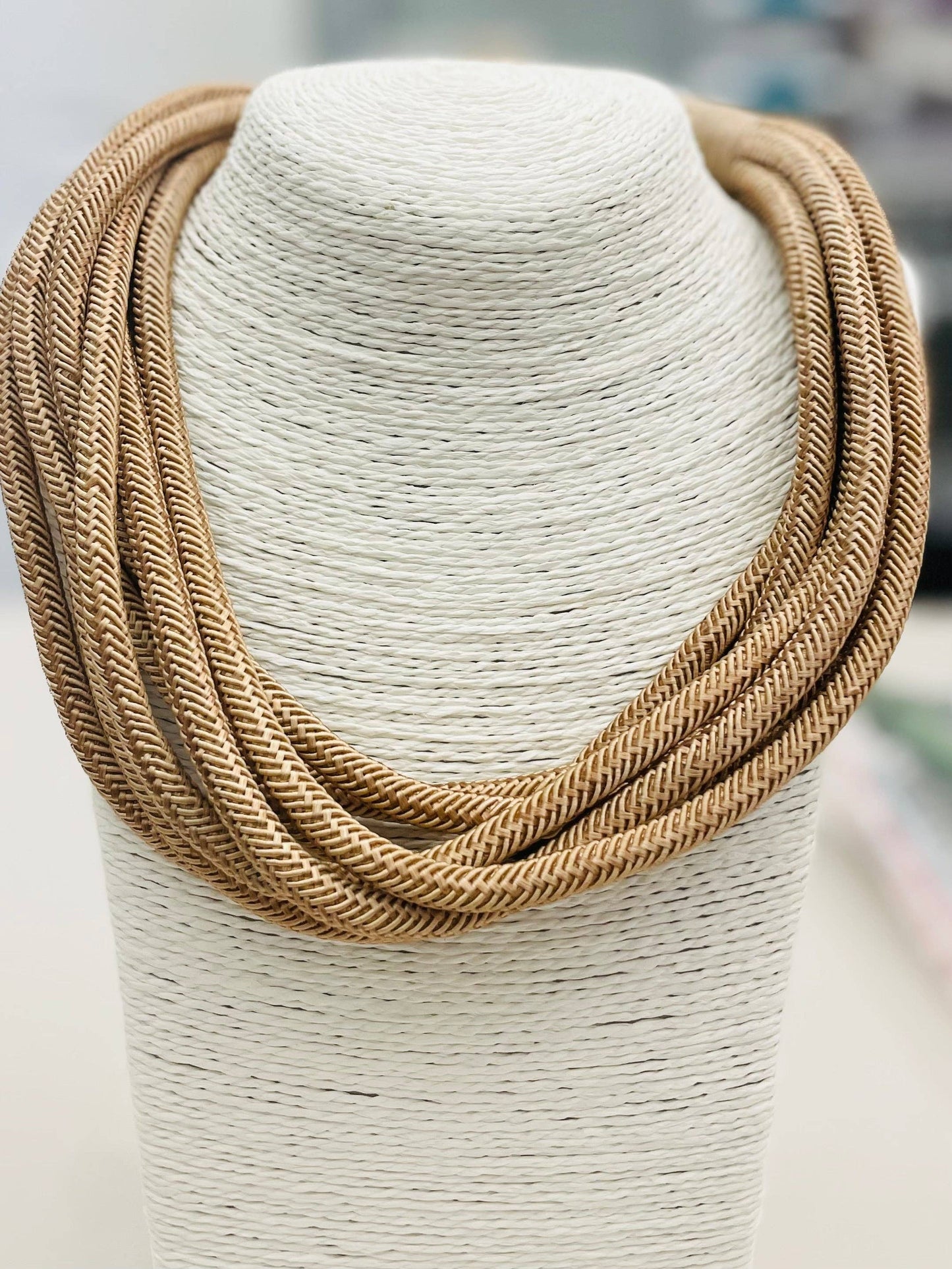 "Original" Slub 8-strand (caramel) Necklace
