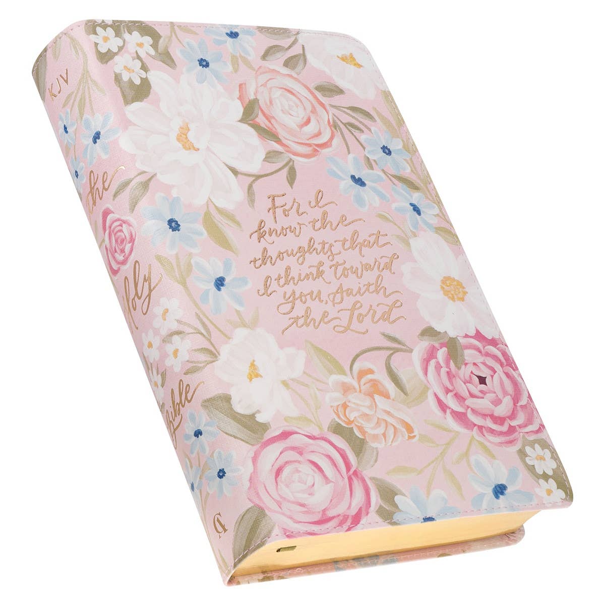 KJV Bible Giant Print Standard-size Faux Leather FloralPrint