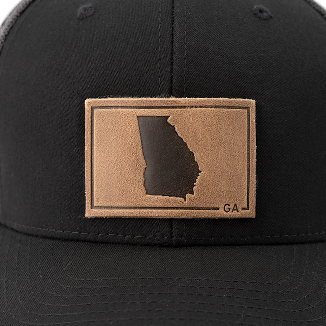Georgia Silhouette Hat | Leather Patch Trucker Hat