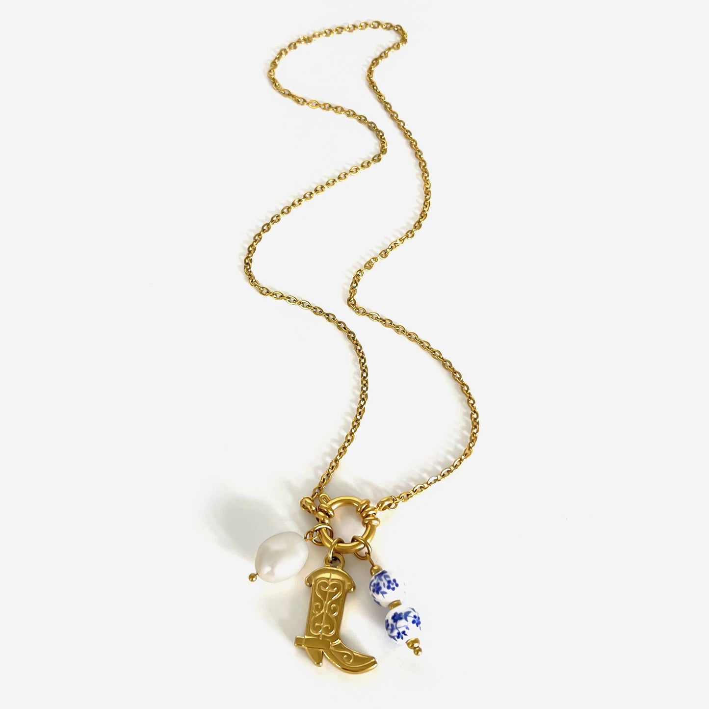 18K STAINLESS STEEL TARNISH FREE WESTERN NECKLACE | 40NK9515