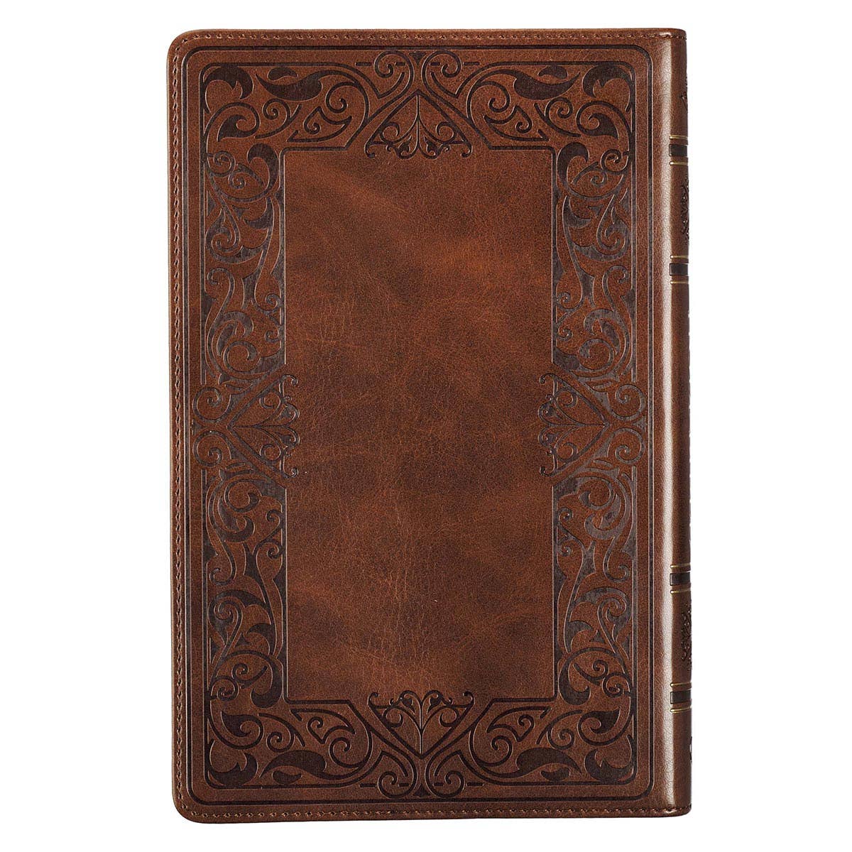 KJV Bible Deluxe Gift Faux Leather, Medium Brown