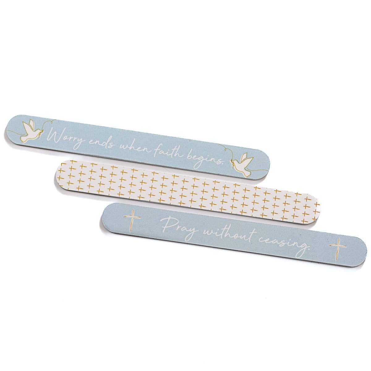 La Croix Nail Files Ice/White/Gold 7x1x.16 Set of 3