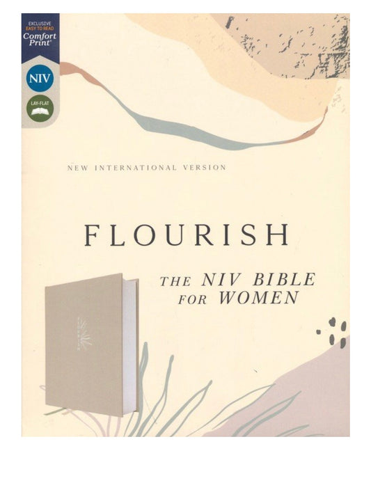 Flourish: The NIV Bible for Women, Comfort Print-cloth over board, cream