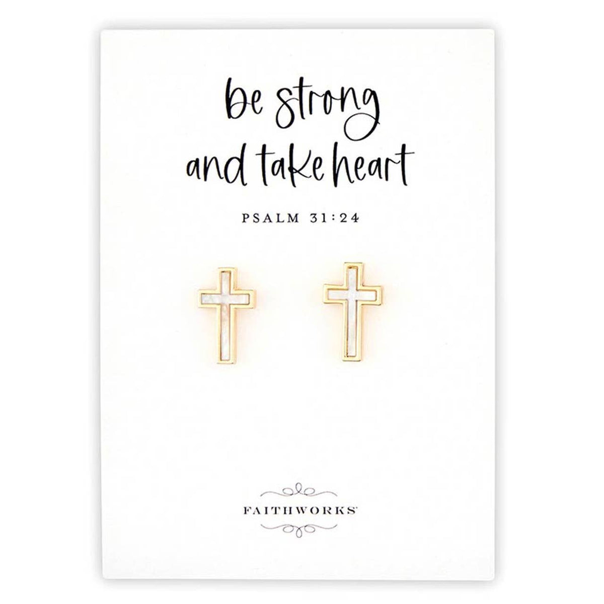 Mother of Pearl Cross Filled Display