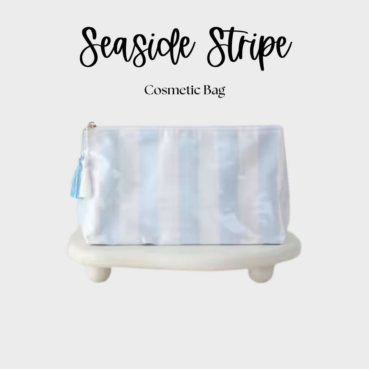 Seaside Stripes Waterproof Cosmetic Case