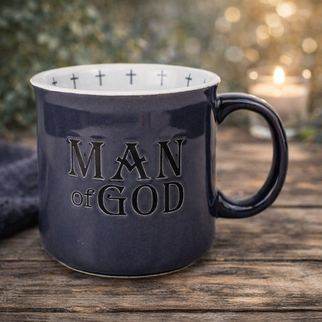 Man of God Mug   Gray/Black   14oz