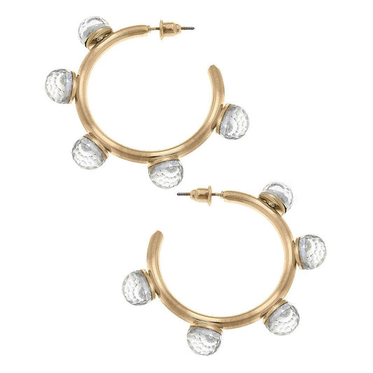 Allison Resin Beaded Hoop Earrings