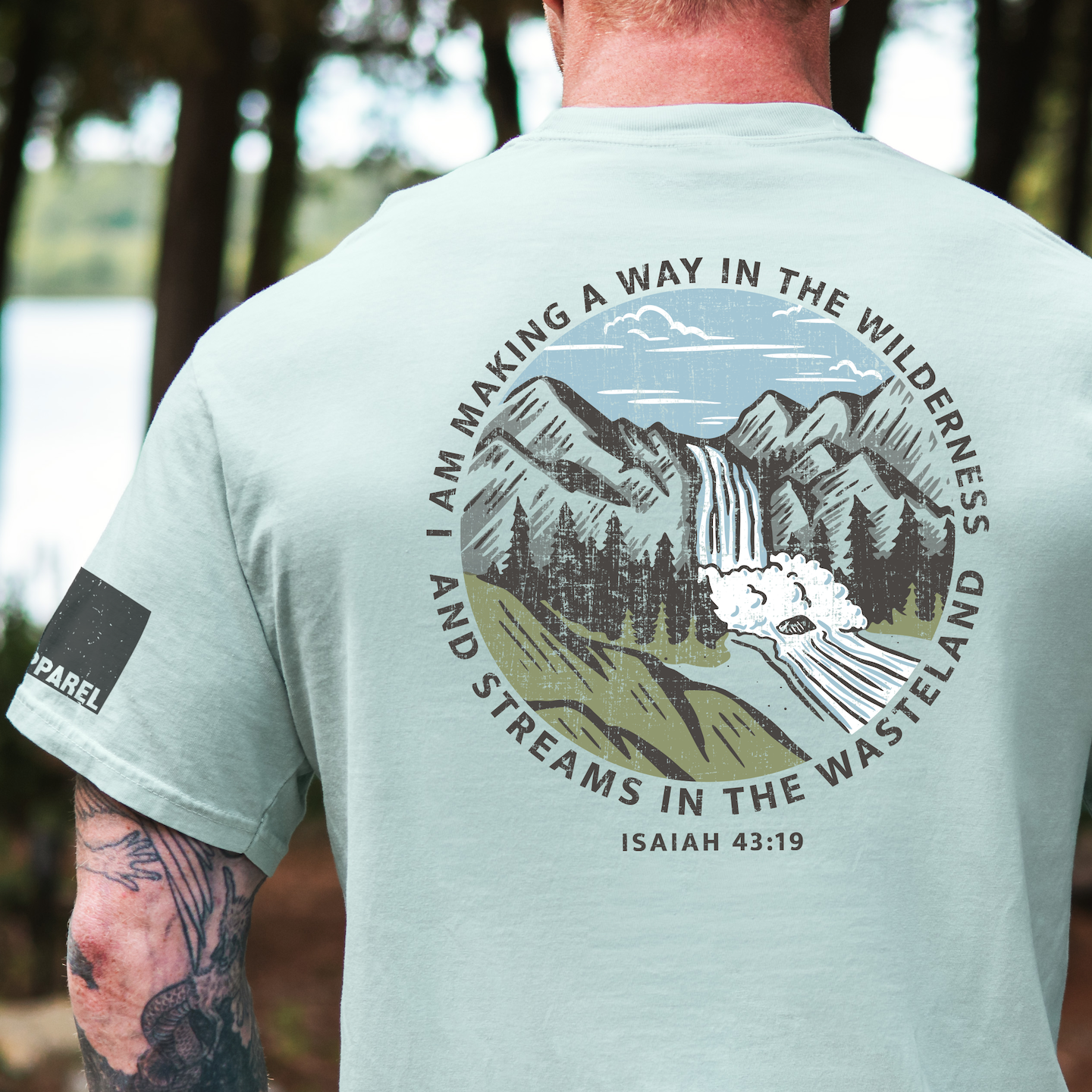 Streams In the Wasteland Christian Graphic Tee - Bay