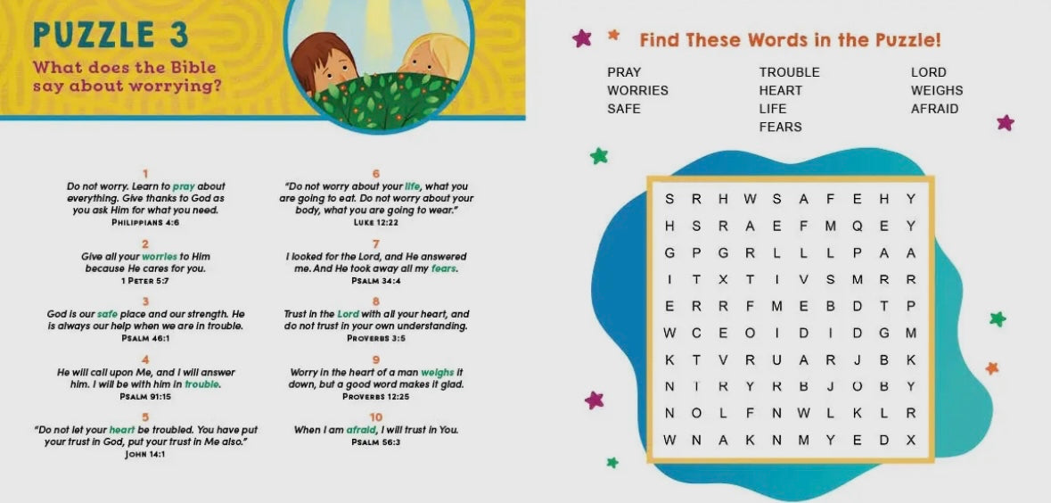 Bible Memory Word Search For Kids