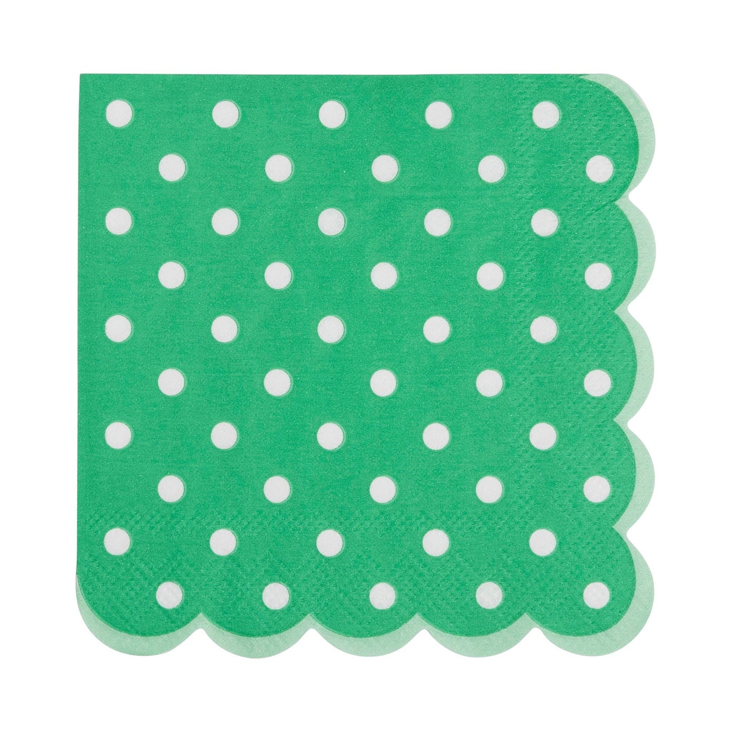 Green Polka Dot Cocktail Napkins