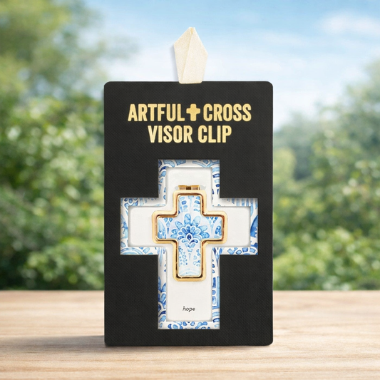 Artful Cross Hope Visor Clip - 39x48mm