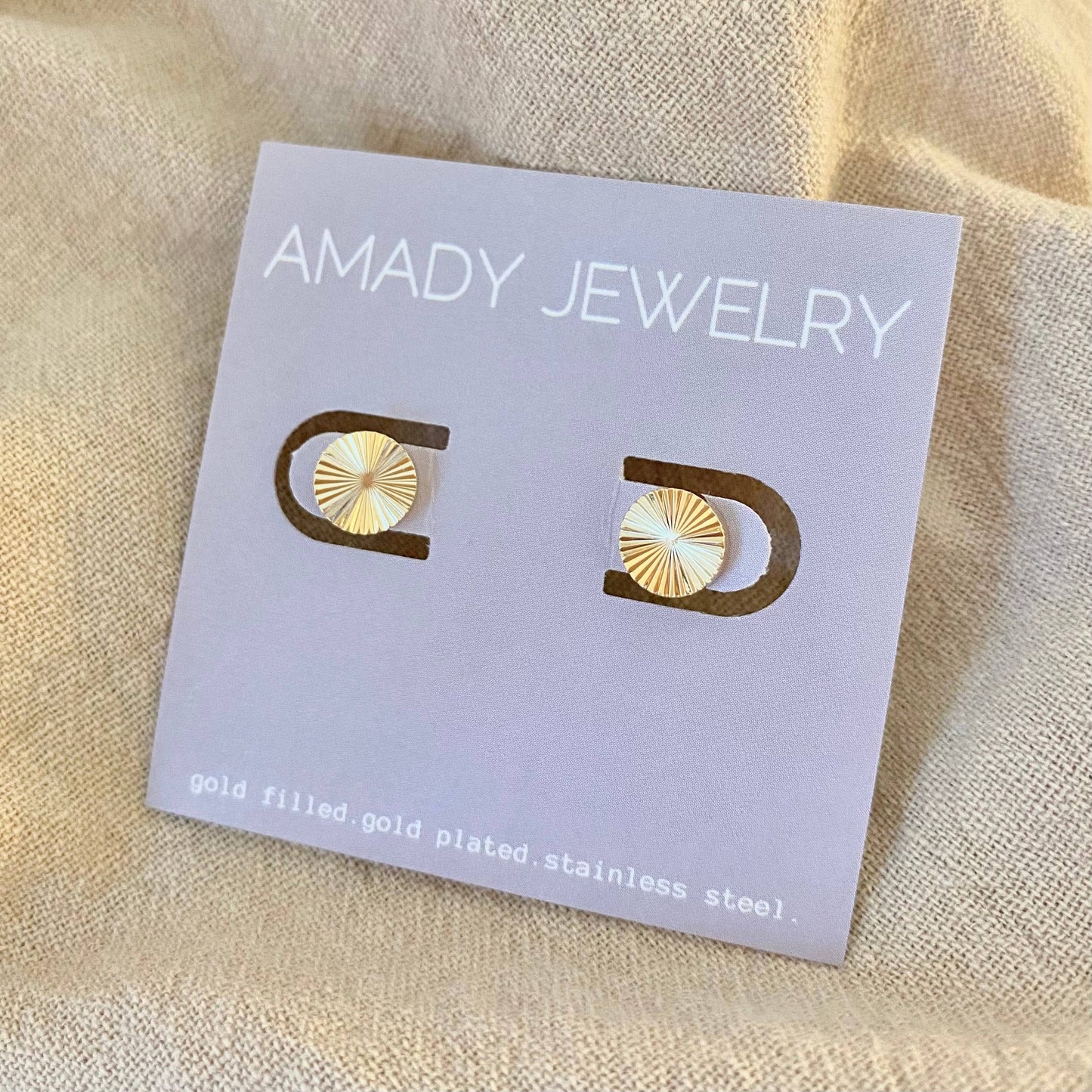 AMADY Dot Stud Post Studs Earrings 18k Gold Filled