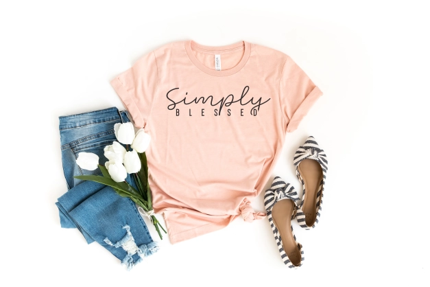 Simply Blessed Peach Tee