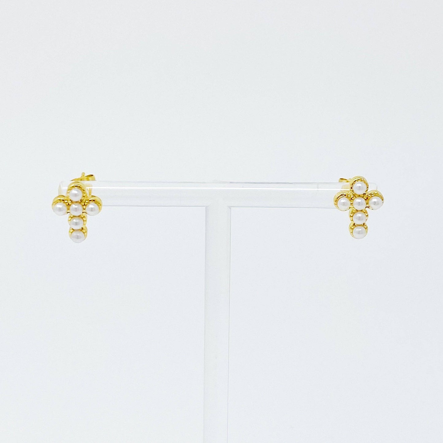 Dainty Cross Stud Earrings