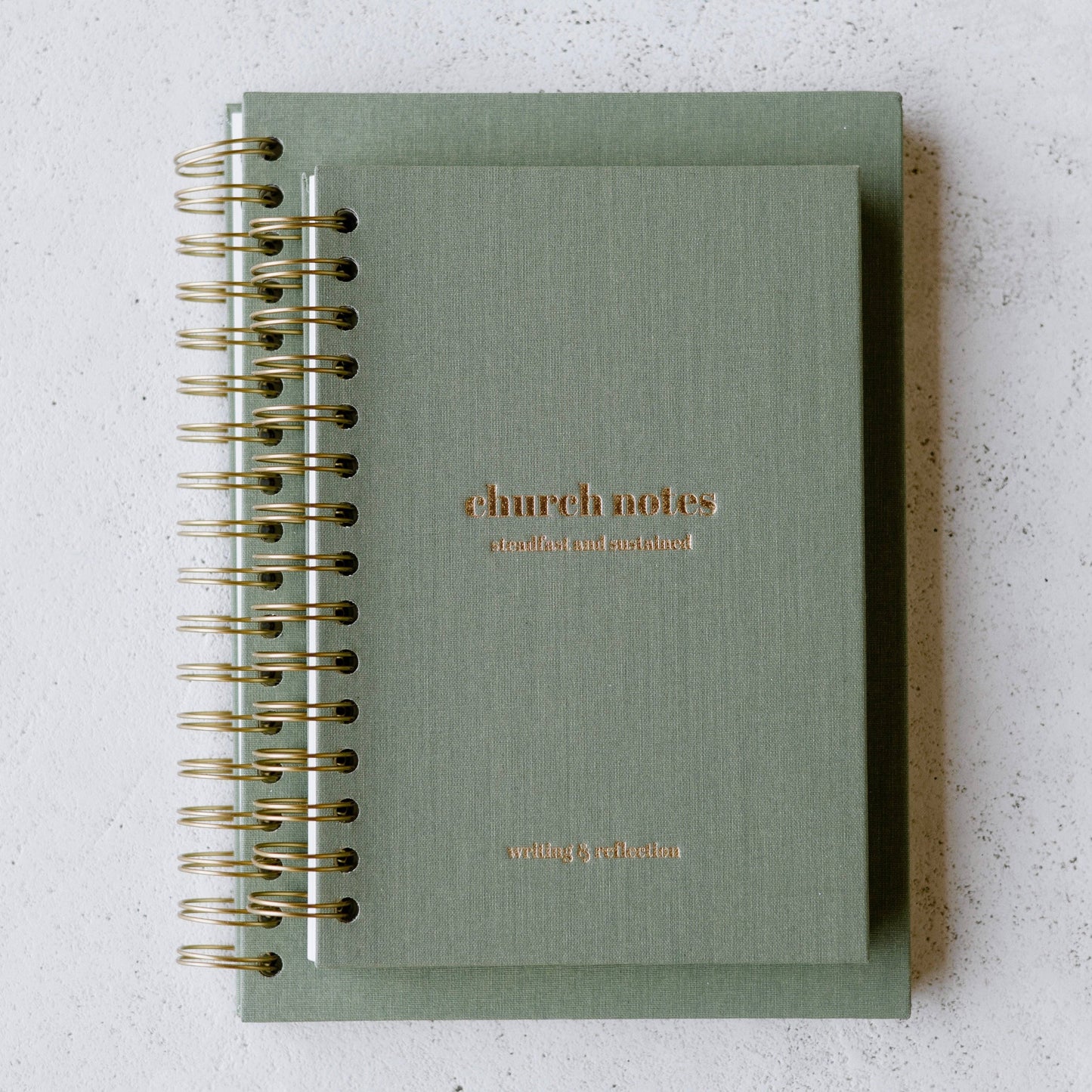 Church Notes Journal - Spiral Linen, Sage