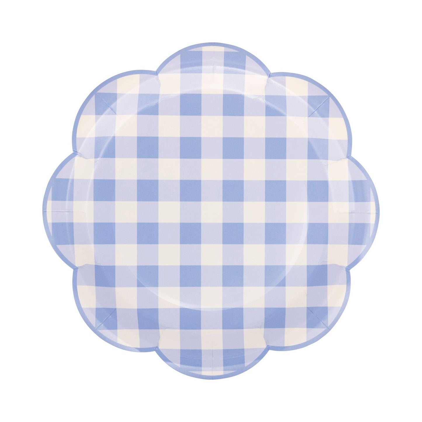 Blue Gingham Paper Plates