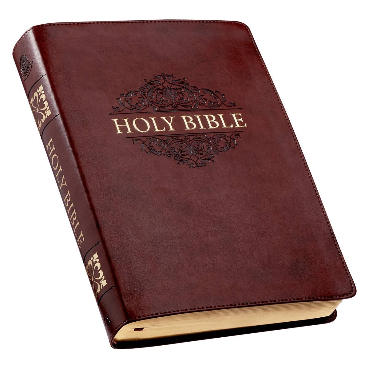 KJV Bible Super Giant Print Faux Leather, Chestnut Brown