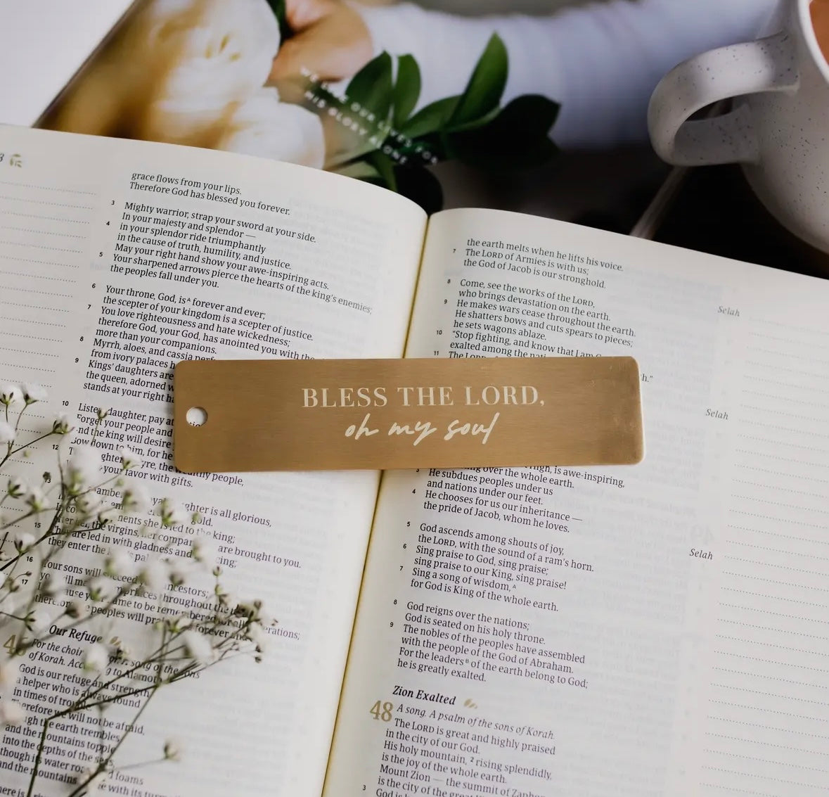 Bless The Lord Brass Bookmark & Ruler