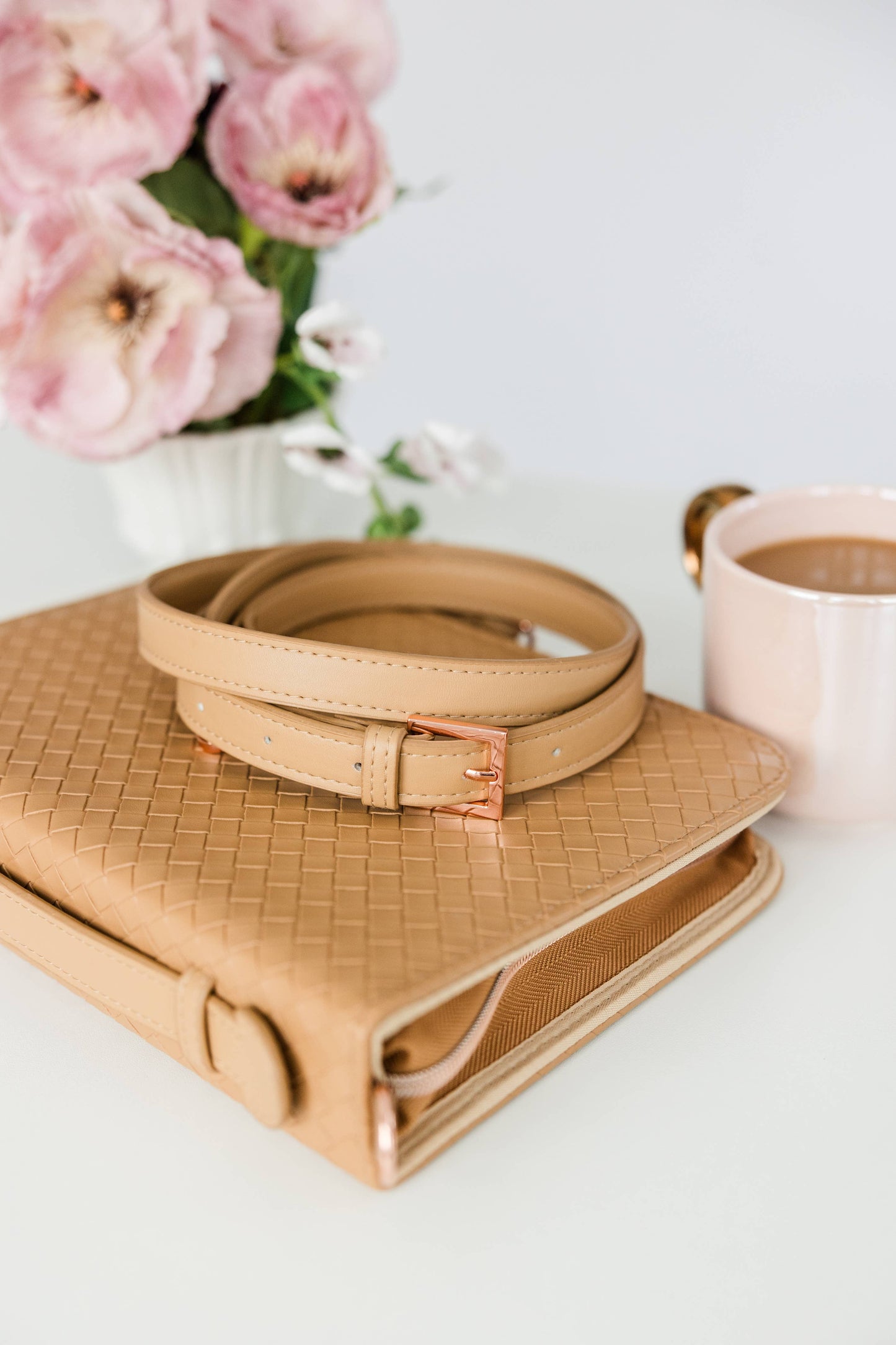 NEW Bible Cover, Weave Bible Case, Crossbody CARAMEL