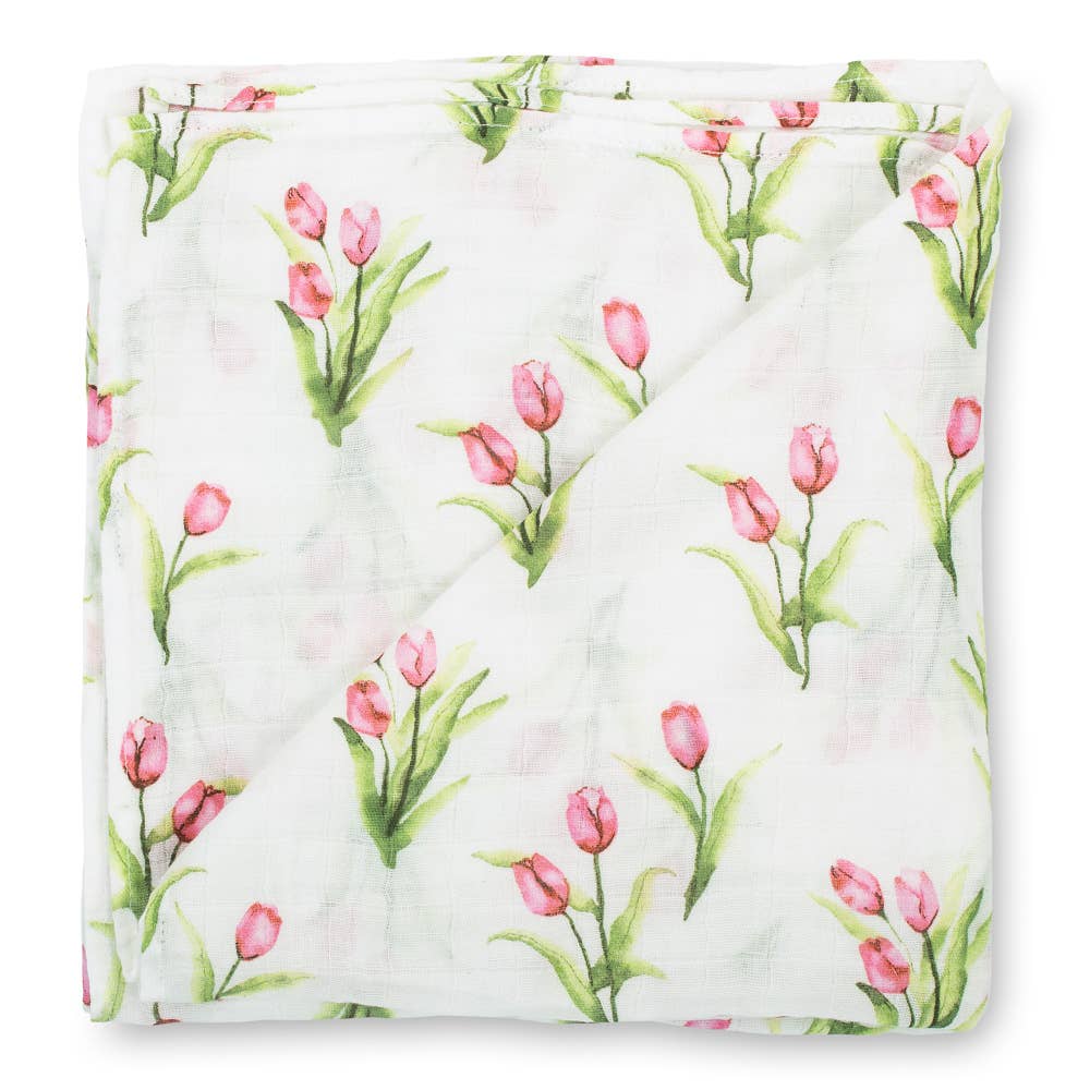 Tulip Garden Baby Swaddle Blanket