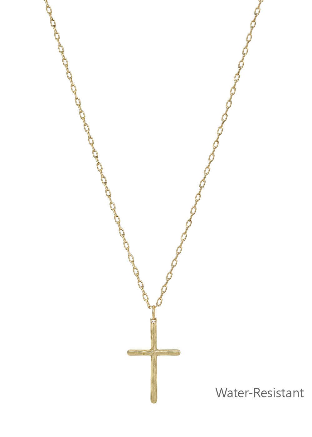 Necklace earring Gold Cross 16"-18" set