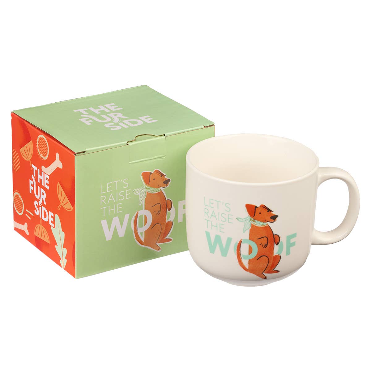 Let's Raise The Woof White Ceramic Coffee Mug