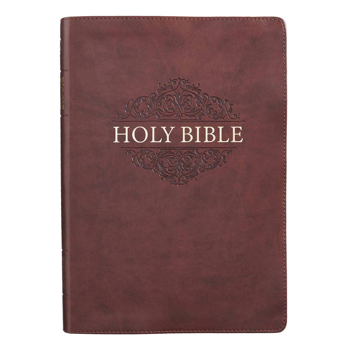 KJV Bible Super Giant Print Faux Leather, Chestnut Brown