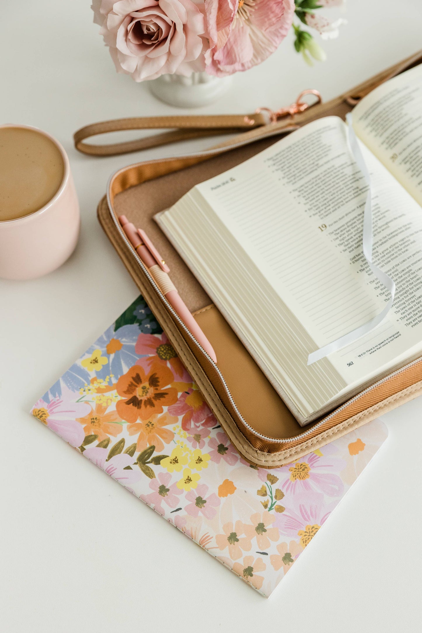 NEW Bible Cover, Weave Bible Case, Crossbody CARAMEL