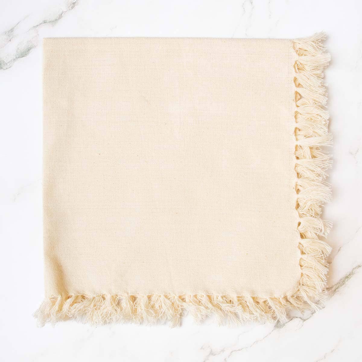 Fringe Napkin   Oat   18x18