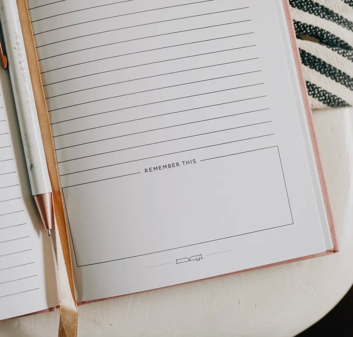 Sermon Notes Journal- Pink Linen