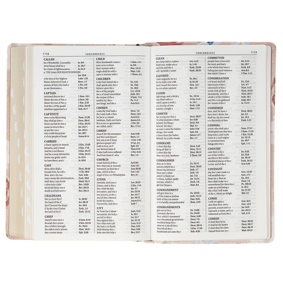 KJV Bible Giant Print Standard-size Faux Leather FloralPrint