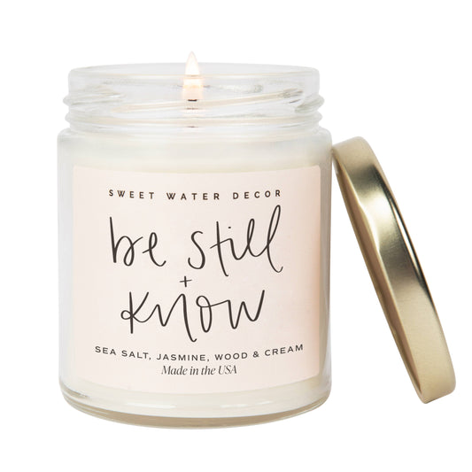 Be Still and Know 9 oz Soy Candle - Home Decor & Gifts