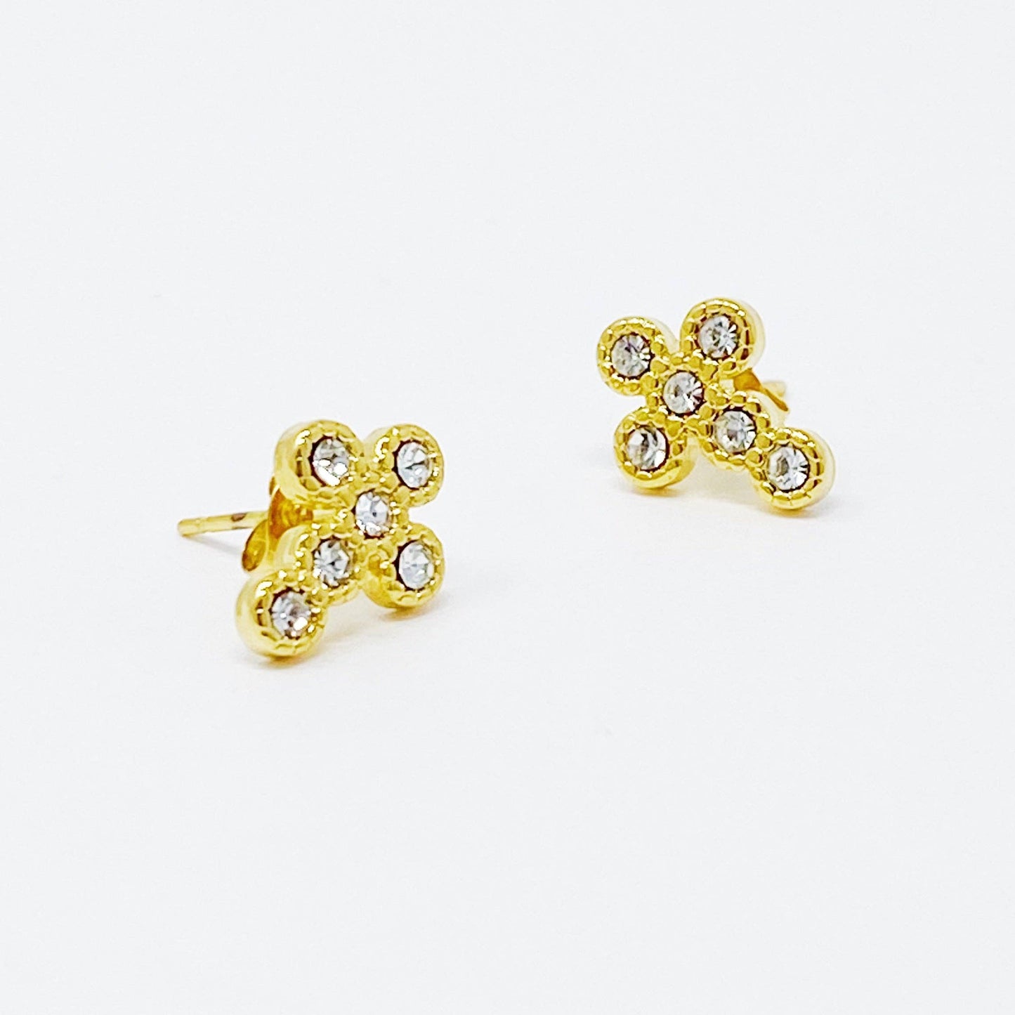 Dainty Cross Stud Earrings