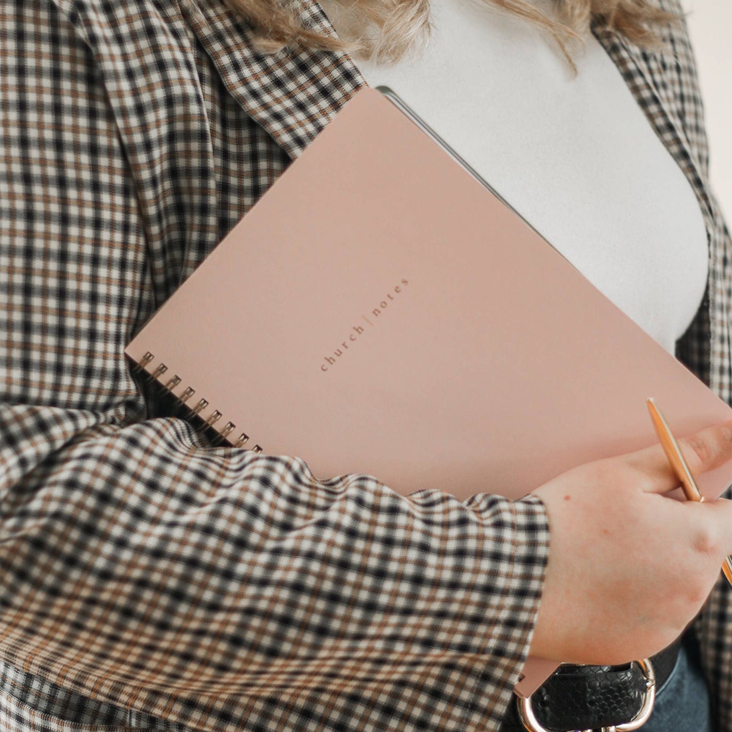 Church Notes Notebook - Blush Pink