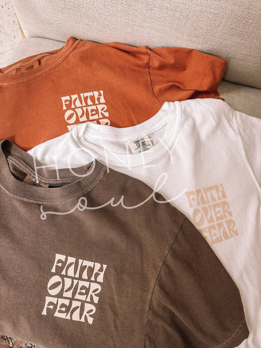 Faith Over Fear Graphic Shirt- Yam