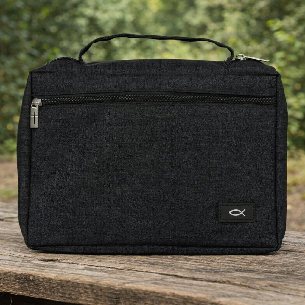 Bible Cover Value Black Ichthus Patch