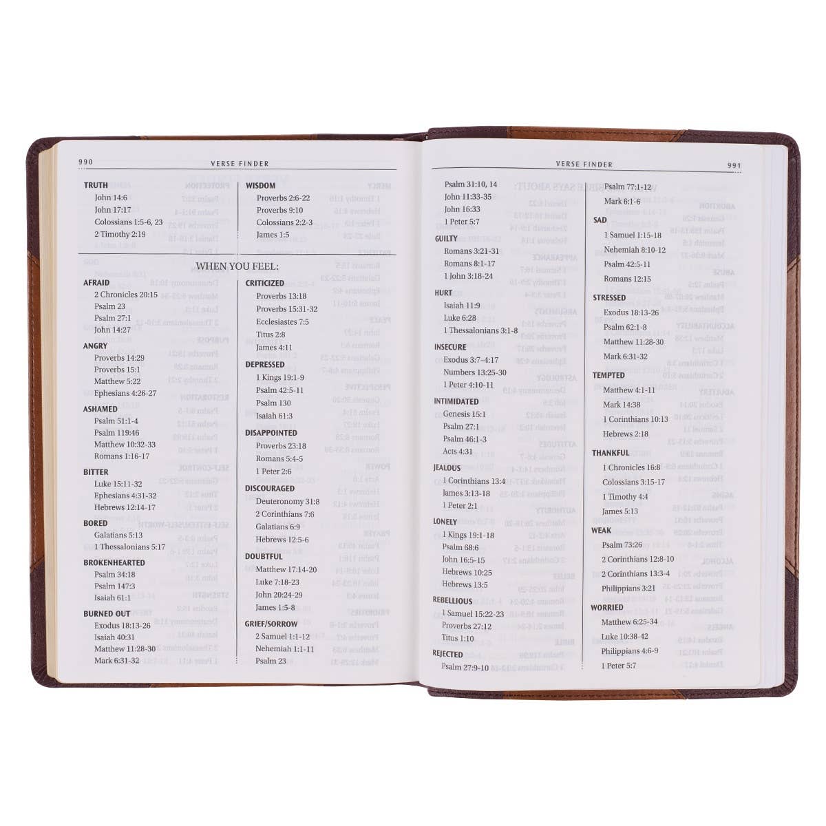 KJV Bible Thinline LP Faux Leather, Brown Two-tone
